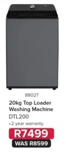 Hirsch's 20kg Top Loader Washing Machine DTL200 offer