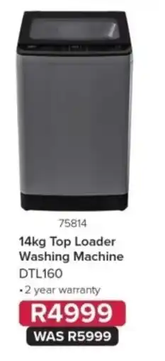 Hirsch's 14kg Top Loader Washing Machine DTL160 offer