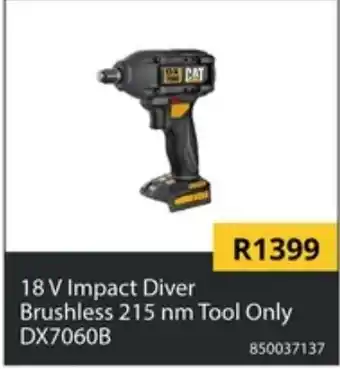 CAT 18 V Impact Diver Brushless 215 nm Tool Only