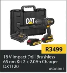 Builders Superstore CAT 18 V Impact Drill Brushless offer