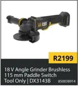 Builders Superstore CAT 18 V Angle Grinder Brushless offer