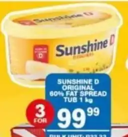 Giant Hyper Sunshine D Original 60% Fat Spread offer