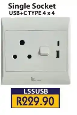 Laduma Hardware catalogue Single Socket USB+C TYPE 4 x 4 offer