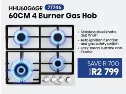 Hirsch's 60CM 4 Burner Gas Hob offer