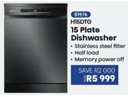 Hirsch's H15DTG 15 Plate Dishwasher offer