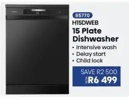 Hirsch's H15DWEB 15 Plate Dishwasher offer