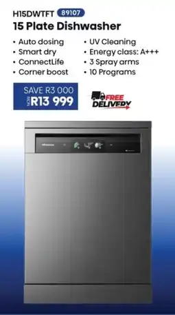 Hirsch's Hisense 15 Plate Dishwasher offer