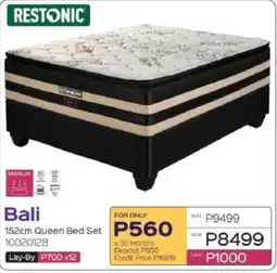 Sleepmasters RESTONIC Bali 152cm Queen Bed Set offer