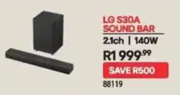 Hirsch's LG S30A SOUND BAR offer