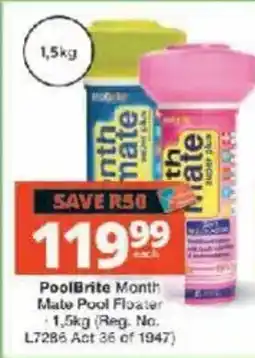 Checkers PoolBrite Month Male Pool Floater offer