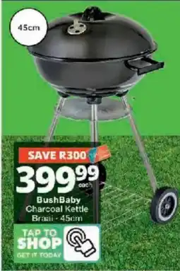 Checkers BushBaby Charcoal Kettle Braai offer