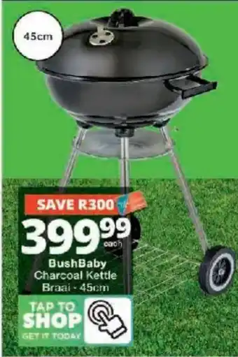 BushBaby Charcoal Kettle Braai
