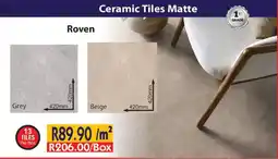 Laduma Hardware catalogue Ceramic Tiles Matte Roven offer