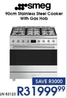Hirsch's Smeg 90cm Stainless Steel Cooker With Gas Hob offer