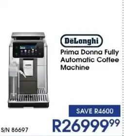 Hirsch's DeLonghi Prima Donna Fully Automatic Coffee Machine offer