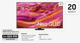 Hirsch's 4K Neo QLED 4K GN90F Mini LED Vision AI TV offer