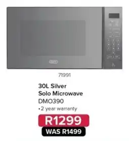 Hirsch's 30L Silver Solo Microwave DMO390 offer