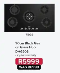 Hirsch's 90cm Black Gas on Glass Hob DHG905 offer