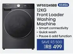 Hirsch's WF5S1245BB 12KG Front Loader Washing Machine offer