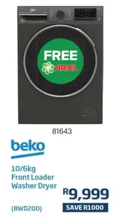 Hirsch's beko 10/6kg Front Loader Washer Dryer offer