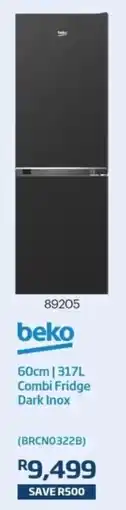 Hirsch's beko 60cm | 317L Combi Fridge Dark Inox offer
