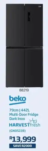 Hirsch's beko 79cm | 442L Multi-Door Fridge Dark Inox HARVESTfresh offer