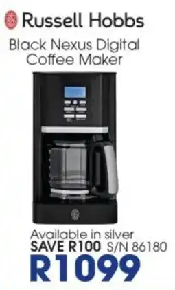 Hirsch's Russell Hobbs Black Nexus Digital Coffee Maker offer