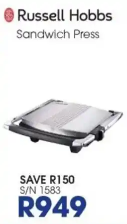 Hirsch's Russell Hobbs Sandwich Press offer