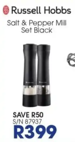 Hirsch's Russell Hobbs Salt & Pepper Mill Set Black offer