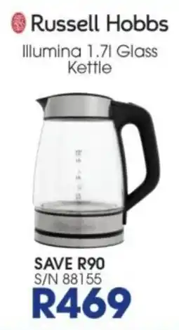 Hirsch's Russell Hobbs Illumina 1.7l Glass Kettle offer