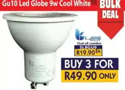 Laduma Hardware catalogue Gu10 Led Globe 9w Cool White offer