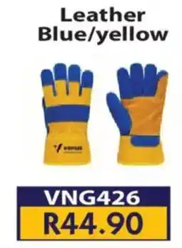 Laduma Hardware catalogue Leather Blue/yellow gloves Venus offer