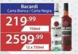 Big Save Liquor Bacardi Carta Blanca / Carta Negra offer