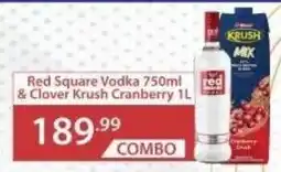 Big Save Liquor Red Square Vodka & Clover Krush Cranberry offer