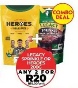 1UP Legacy Sprinkle or Heroes offer