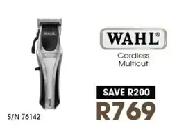 Hirsch's WAHL Cordless Multicut offer