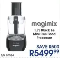 Hirsch's magimix 1.7L Black Le Mini Plus Food Processor offer