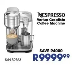 Hirsch's Nespresso Vertuo Creatista Coffee Machine offer