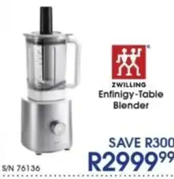 Hirsch's ZWILLING Enfinigy-Table Blender offer