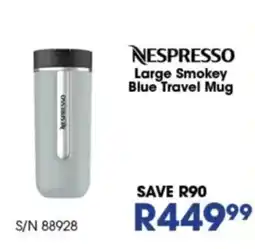Hirsch's Nespresso Large Smokey Blue Travel Mug offer