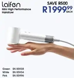 Hirsch's laifen Mini High Performance Hairdryer offer