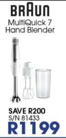 Hirsch's BRAUN MultiQuick 7 Hand Blender offer