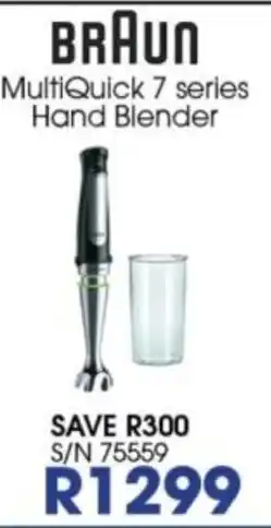 Hirsch's BRAUN MultiQuick 7 series Hand Blender offer