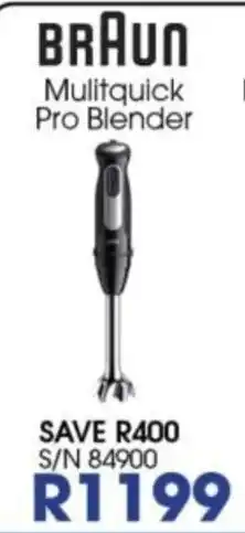 Hirsch's BRAUN Multiquick Pro Blender offer