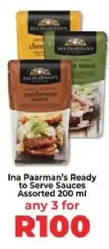 Food Lover's Market Ina Paarman's Ready to Serve Sauces Assorted offer