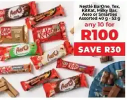 Food Lover's Market Nestlé BarOne, Tex, KitKat, Milky Bar, Aero or Smarties Assorted offer