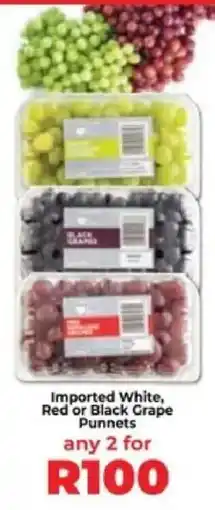Food Lover's Market Imported White, Red or Black Grape Punnets offer