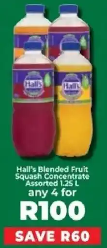 Food Lover's Market Hall's Blended Fruit Squash Concentrate Assorted offer