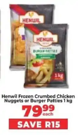 Food Lover's Market Henwil Frozen Crumbed Chicken Nuggets or Burger Patties offer