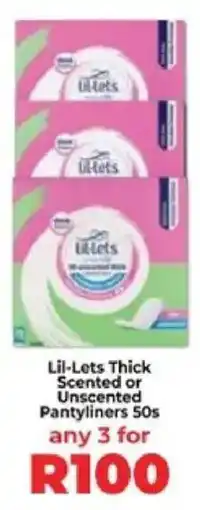 Food Lover's Market Lil-Lets Thick Scented or Unscented Pantyliners offer